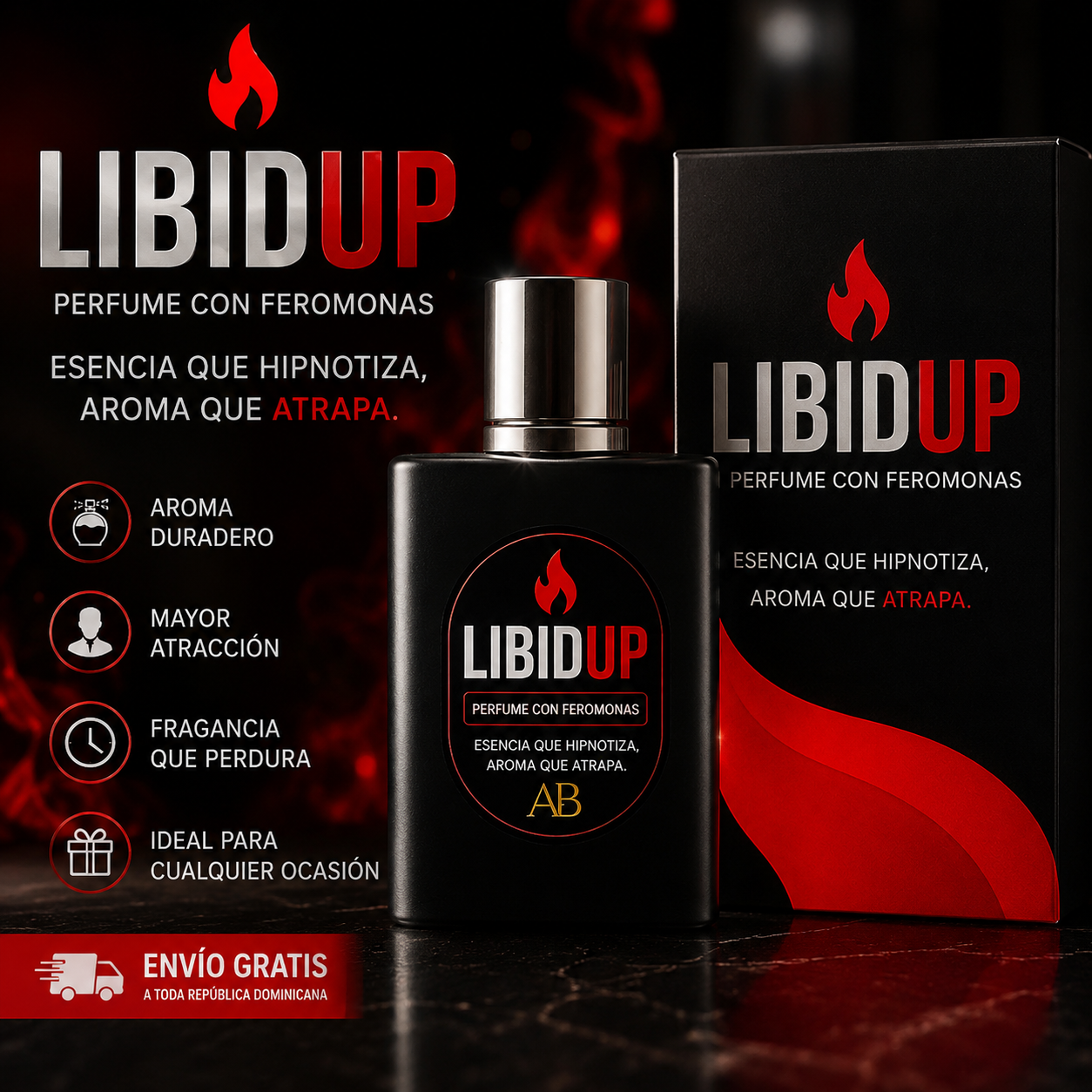 PERFUME VIRAL CON FEROMONAS LIBIDUP HOMBRE (30ML)